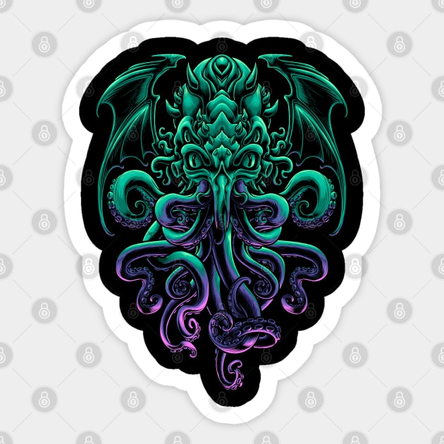 Cthulhu 2 Sticker by angoes25